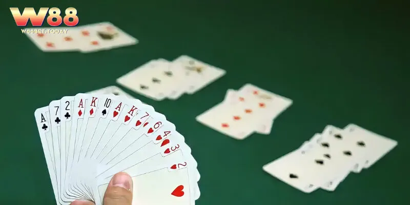 Giao diện trò chơi game bài 2 lá tại W88 trên nền tảng trực tuyến