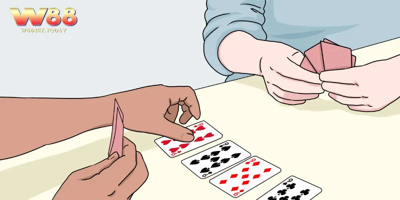 Giao diện trò chơi ăn bài tại nhà cái W88 trên điện thoại